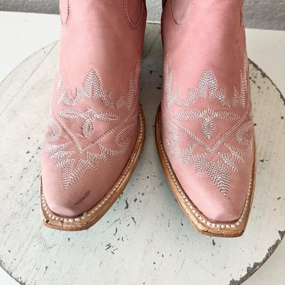 Lane LEXINGTON Over the Knee Womens Cowboy Boots 7.5 Pink Western Cowgirl Tall - Picture 10 of 16